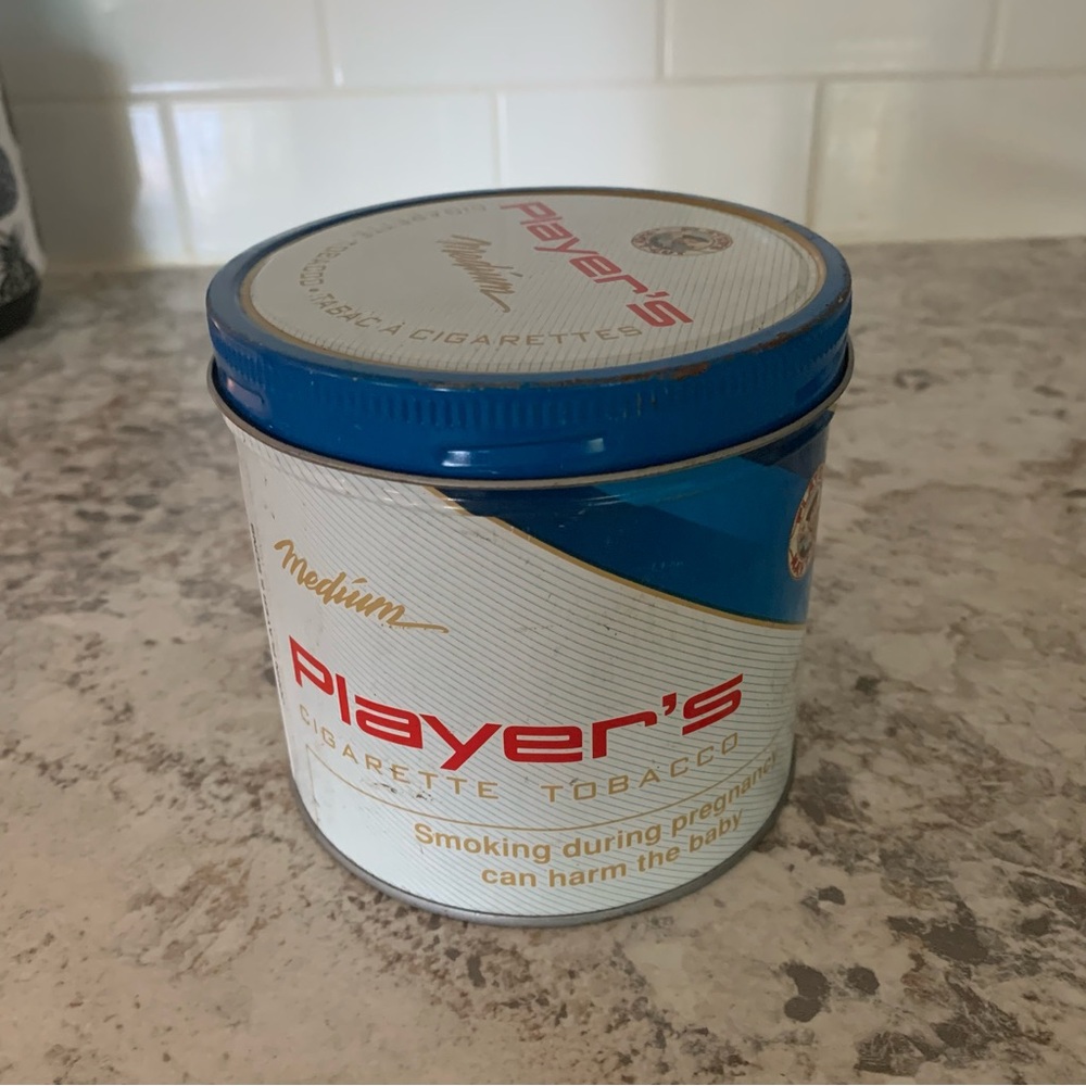 Vintage Players Cigarette Metal Tin Collector Collect Retro Tobacco